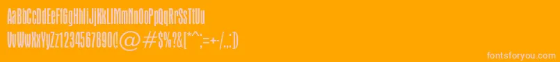 フォントApicallightc – オレンジの背景にピンクのフォント