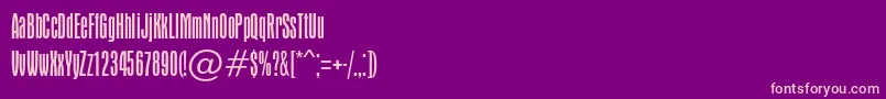 フォントApicallightc – 紫の背景にピンクのフォント