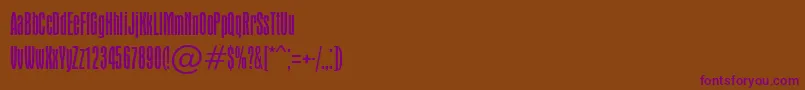 Czcionka Apicallightc – fioletowe czcionki na brązowym tle