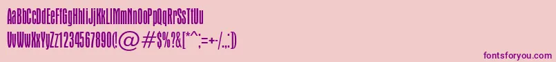 Czcionka Apicallightc – fioletowe czcionki na różowym tle