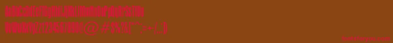 Czcionka Apicallightc – czerwone czcionki na brązowym tle