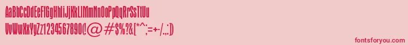 Apicallightc-Schriftart – Rote Schriften auf rosa Hintergrund