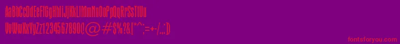 Apicallightc-fontti – punaiset fontit violetilla taustalla