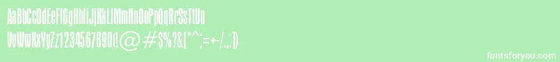 フォントApicallightc – 緑の背景に白い文字