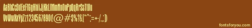 Czcionka Apicallightc – żółte czcionki na brązowym tle