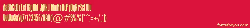 Czcionka Apicallightc – żółte czcionki na czerwonym tle