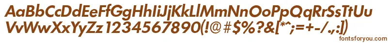 LimerickserialBolditalic Font – Brown Fonts on White Background