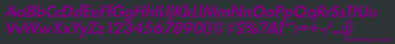 LimerickserialBolditalic Font – Purple Fonts on Black Background