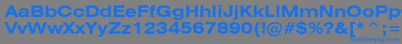 Swiss721BoldExtendedBt Font – Blue Fonts on Gray Background