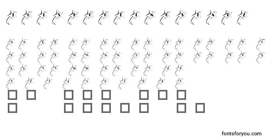 Schriftart 101ShootingStarz – Alphabet, Zahlen, spezielle Symbole