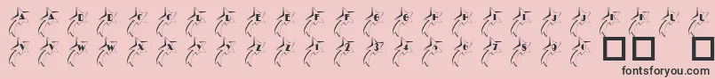 フォント101ShootingStarz – ピンクの背景に黒い文字