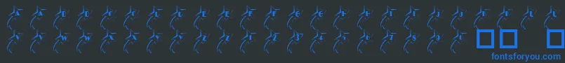 101ShootingStarz-Schriftart – Blaue Schriften auf schwarzem Hintergrund