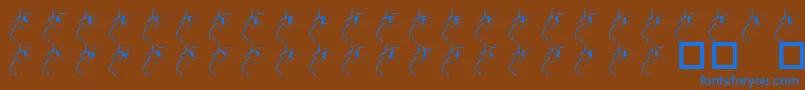 101ShootingStarz-Schriftart – Blaue Schriften auf braunem Hintergrund