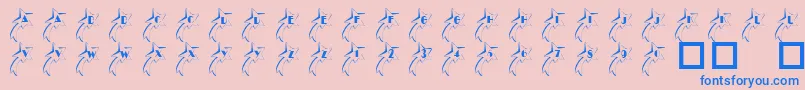 Шрифт 101ShootingStarz – синие шрифты на розовом фоне
