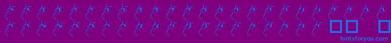 101ShootingStarz-fontti – siniset fontit violetilla taustalla