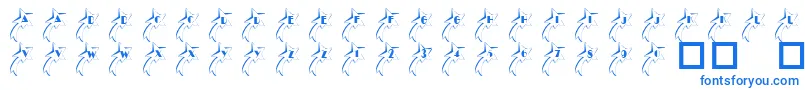 101ShootingStarz-fontti – siniset fontit valkoisella taustalla
