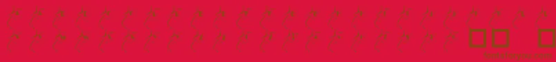フォント101ShootingStarz – 赤い背景に茶色の文字