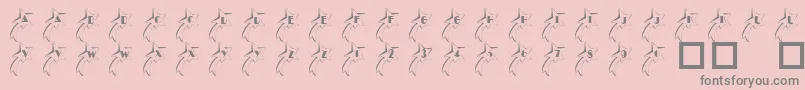 フォント101ShootingStarz – ピンクの背景に灰色の文字