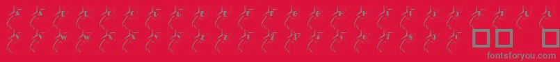 101ShootingStarz-Schriftart – Graue Schriften auf rotem Hintergrund