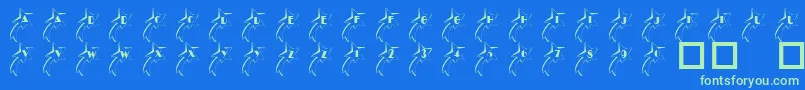 101ShootingStarz Font – Green Fonts on Blue Background