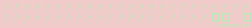 101ShootingStarz-fontti – vihreät fontit vaaleanpunaisella taustalla
