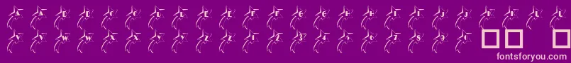 101ShootingStarz-fontti – vaaleanpunaiset fontit violetilla taustalla