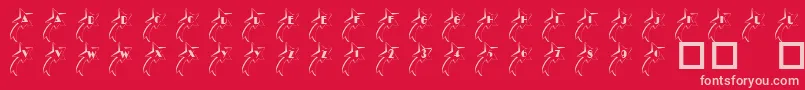 101ShootingStarz-fontti – vaaleanpunaiset fontit punaisella taustalla