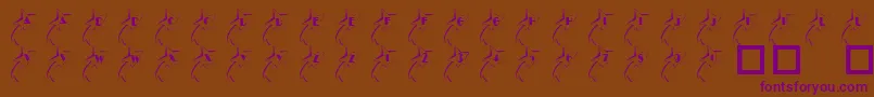 101ShootingStarz Font – Purple Fonts on Brown Background