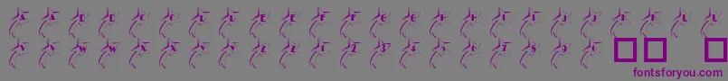 Шрифт 101ShootingStarz – фиолетовые шрифты на сером фоне