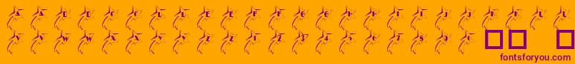 101ShootingStarz Font – Purple Fonts on Orange Background