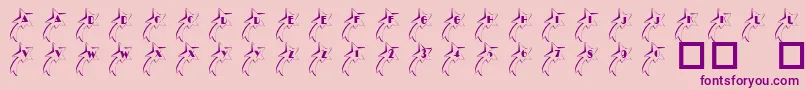 101ShootingStarz-fontti – violetit fontit vaaleanpunaisella taustalla