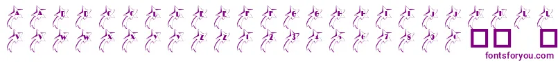 フォント101ShootingStarz – 白い背景に紫のフォント