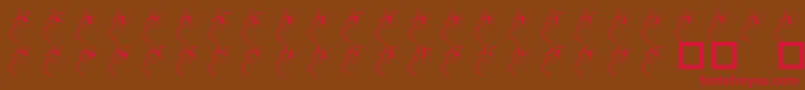 101ShootingStarz-fontti – punaiset fontit ruskealla taustalla
