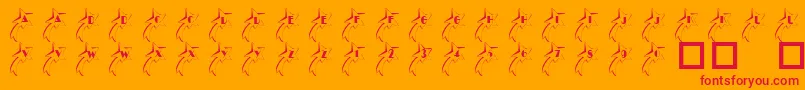 101ShootingStarz Font – Red Fonts on Orange Background