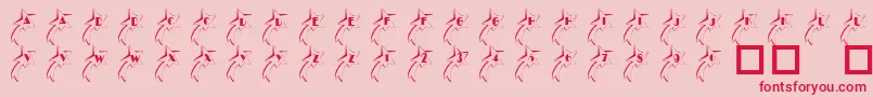 101ShootingStarz-Schriftart – Rote Schriften auf rosa Hintergrund