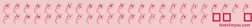 101ShootingStarz Font – Red Fonts on Pink Background