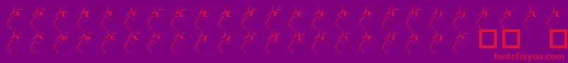 101ShootingStarz-Schriftart – Rote Schriften auf violettem Hintergrund