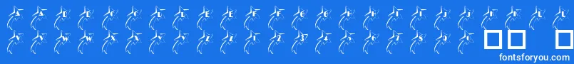 101ShootingStarz-fontti – valkoiset fontit sinisellä taustalla