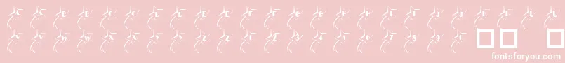 Czcionka 101ShootingStarz – białe czcionki na różowym tle