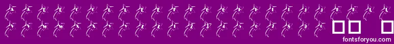 フォント101ShootingStarz – 紫の背景に白い文字