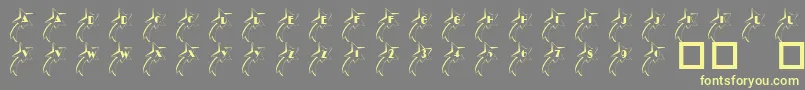 101ShootingStarz-fontti – keltaiset fontit harmaalla taustalla