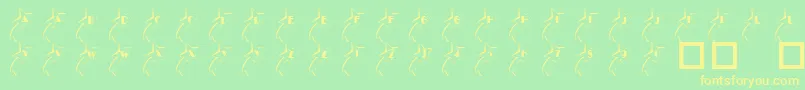101ShootingStarz Font – Yellow Fonts on Green Background