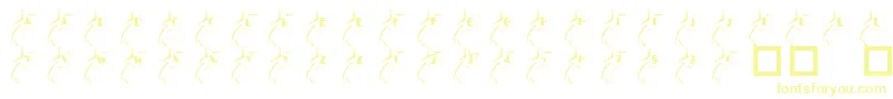 フォント101ShootingStarz – 白い背景に黄色の文字