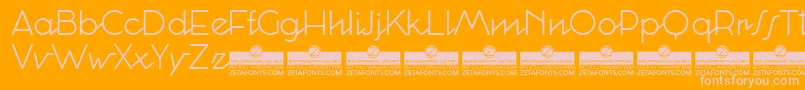 CocosignumCorsivoItalicoLightTrial Font – Pink Fonts on Orange Background