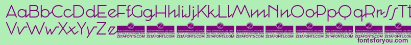 CocosignumCorsivoItalicoLightTrial Font – Purple Fonts on Green Background