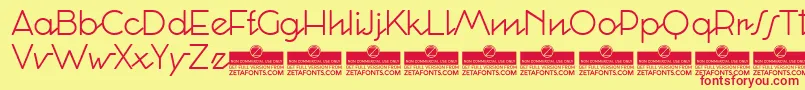 CocosignumCorsivoItalicoLightTrial Font – Red Fonts on Yellow Background