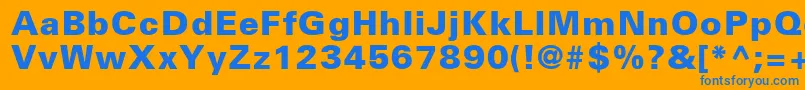 Шрифт NovaBlackSsiExtraBold – синие шрифты на оранжевом фоне