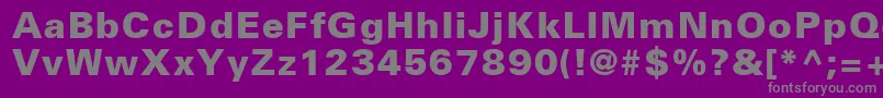 Fonte NovaBlackSsiExtraBold – fontes cinzas em um fundo violeta