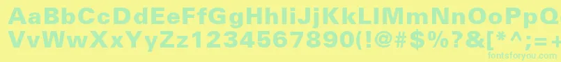 NovaBlackSsiExtraBold Font – Green Fonts on Yellow Background