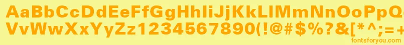 NovaBlackSsiExtraBold Font – Orange Fonts on Yellow Background